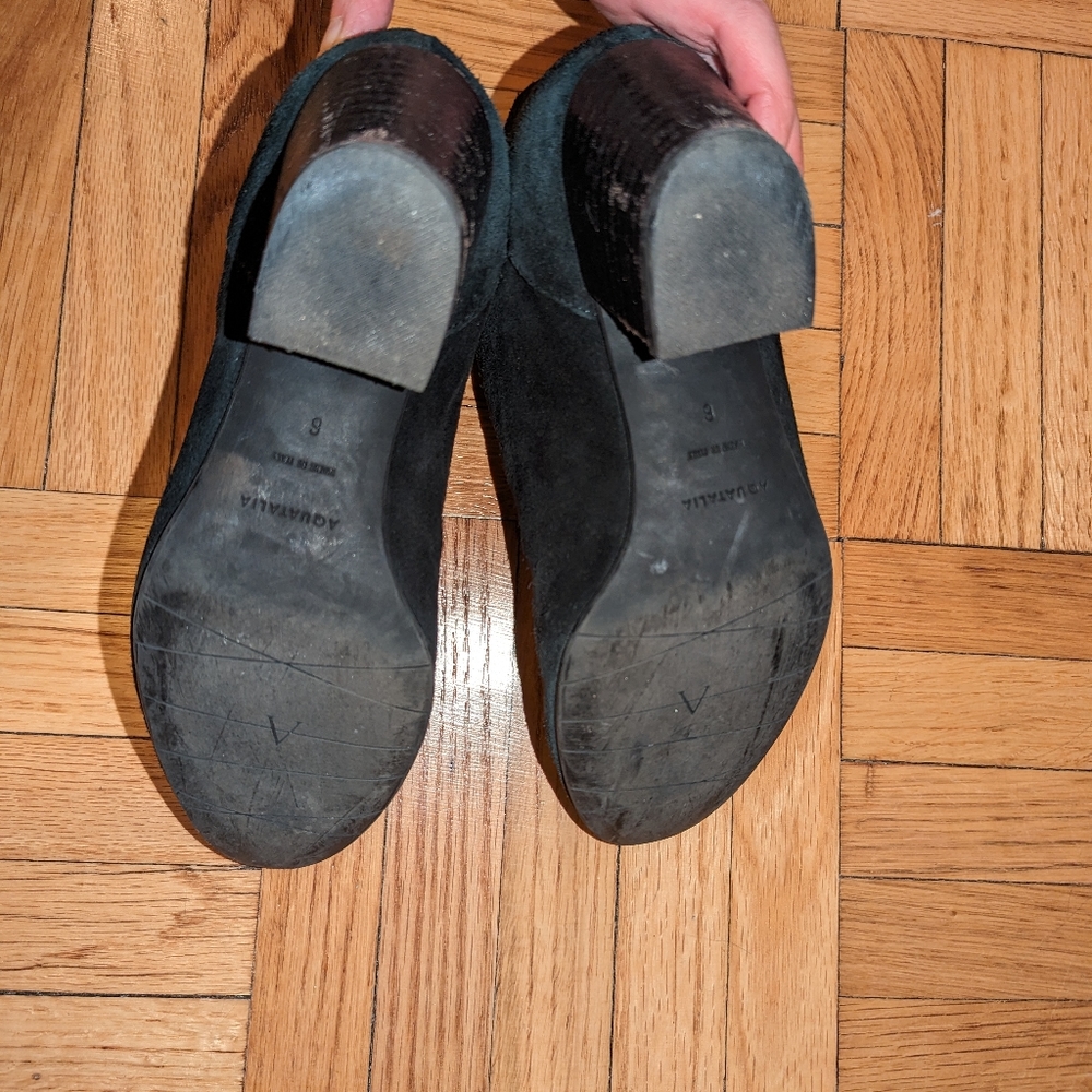 Aquatalia Fabrizia Black Suede Ankle Bootie - Picture 4 of 8
